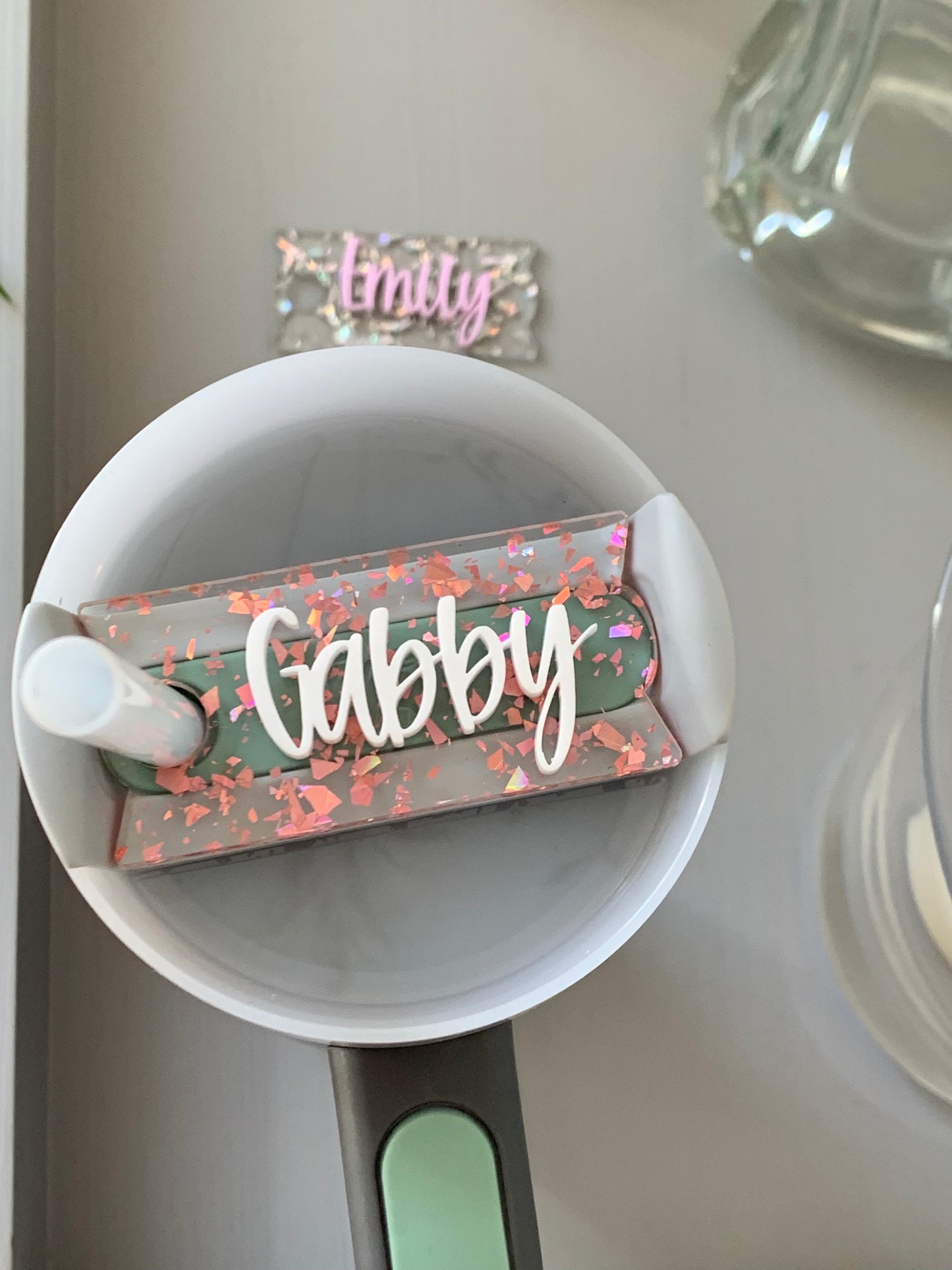 Valentine's Day Stanley Cup toppers/name plates