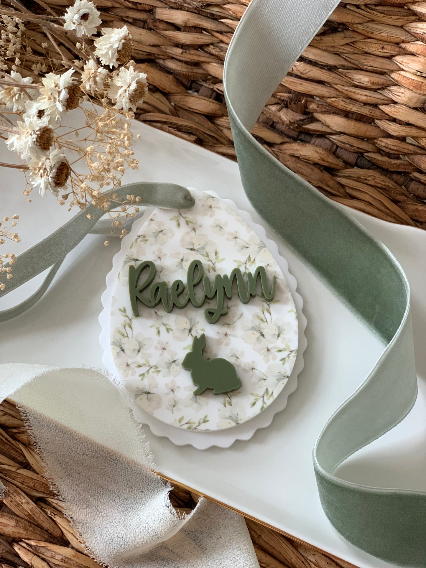 Patterned Easter Egg Tag
