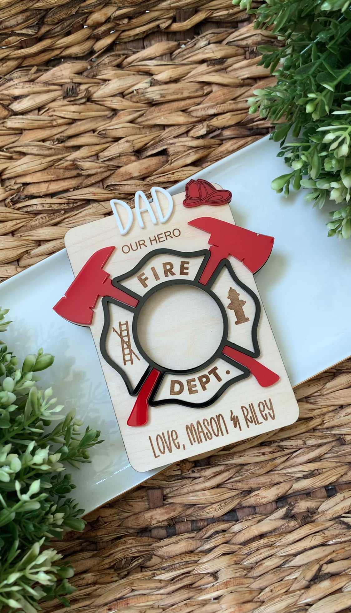 Father’s Day Firefighter/ Police Officer Photo Frame