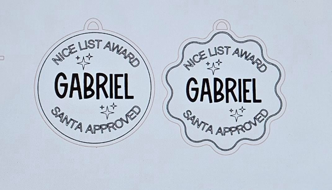Santa Nice list award, nice list medal and certificate