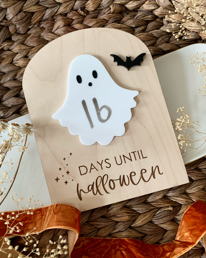 Halloween countdown sign