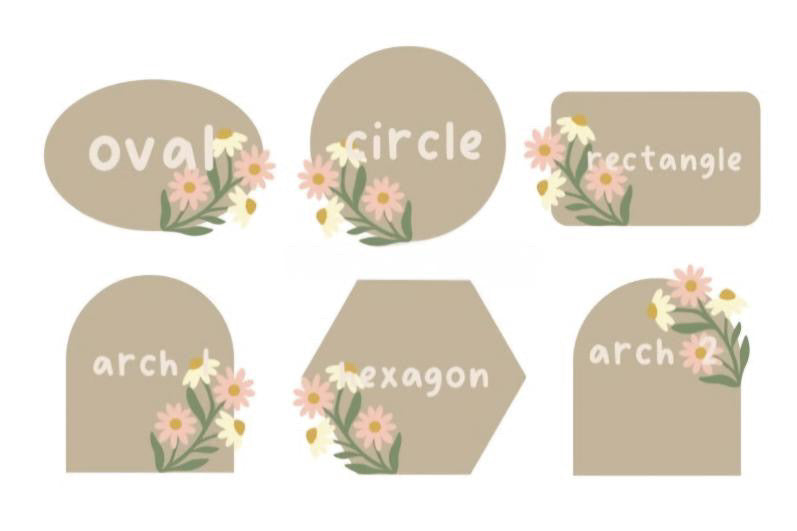 Monthly baby milestone cards, Floral baby name plaque birth announcement