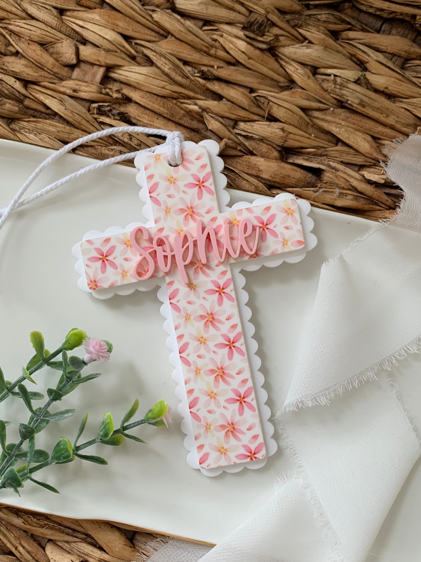 Easter Basket Cross Tag