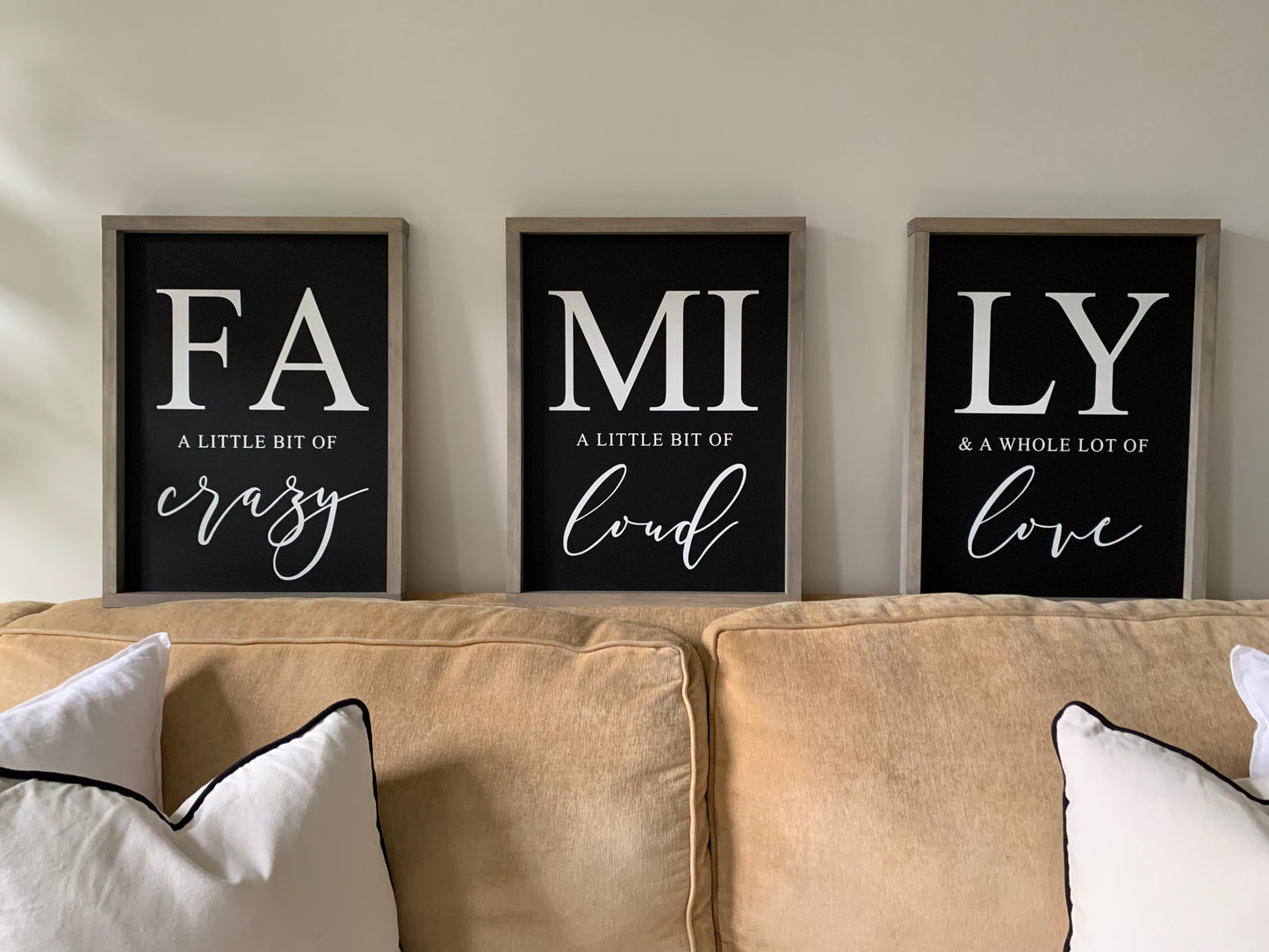 Family 3 piece sign set
