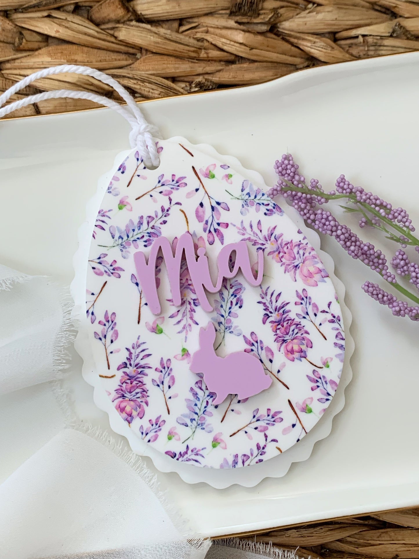 Patterned Easter Egg Tag