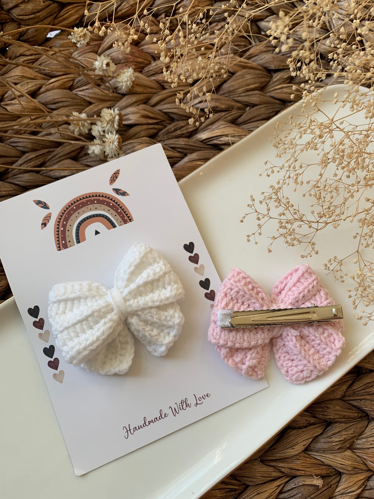 Bow Crochet Hair Clip