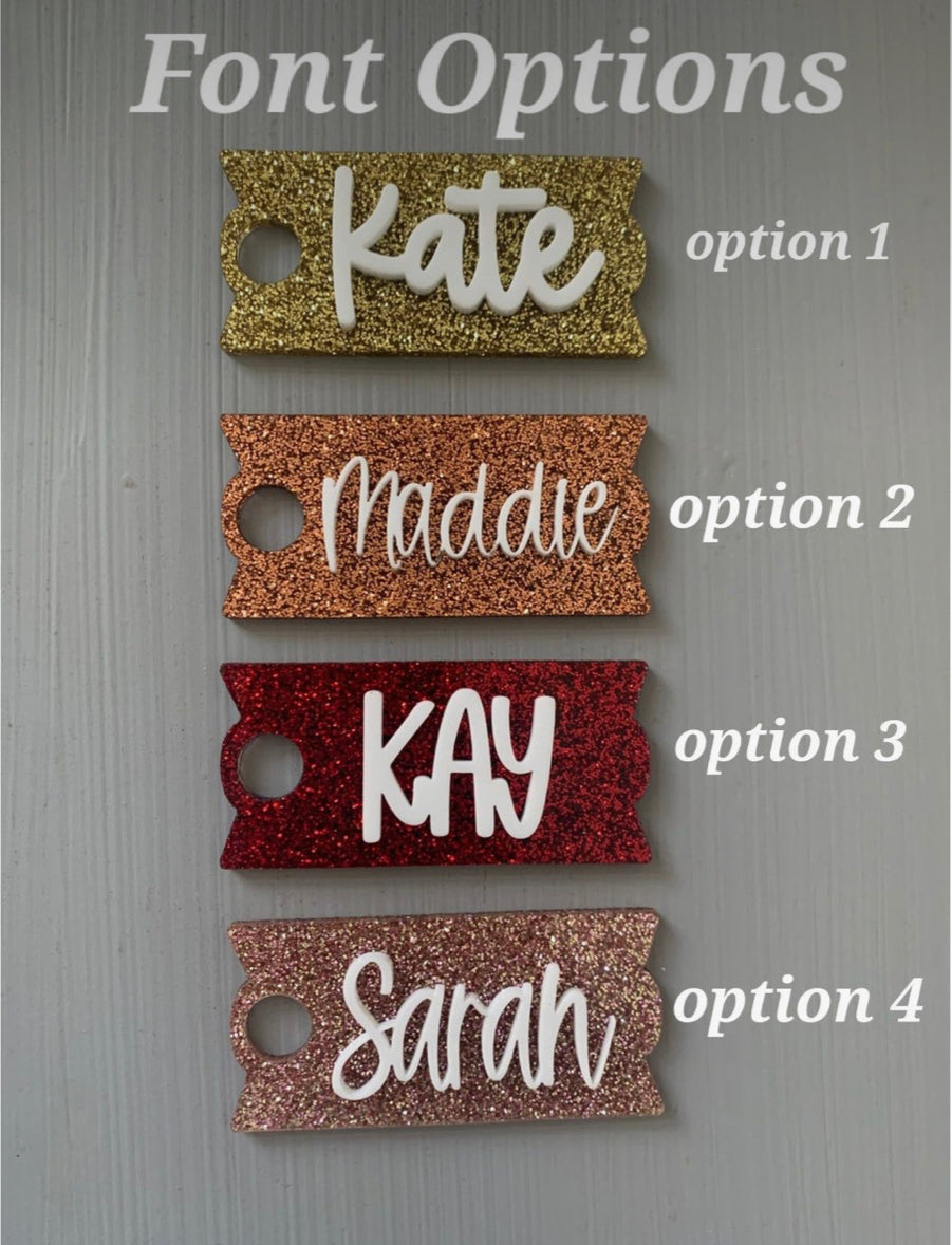 Double Layered Heart Stanley Cup toppers/name plates