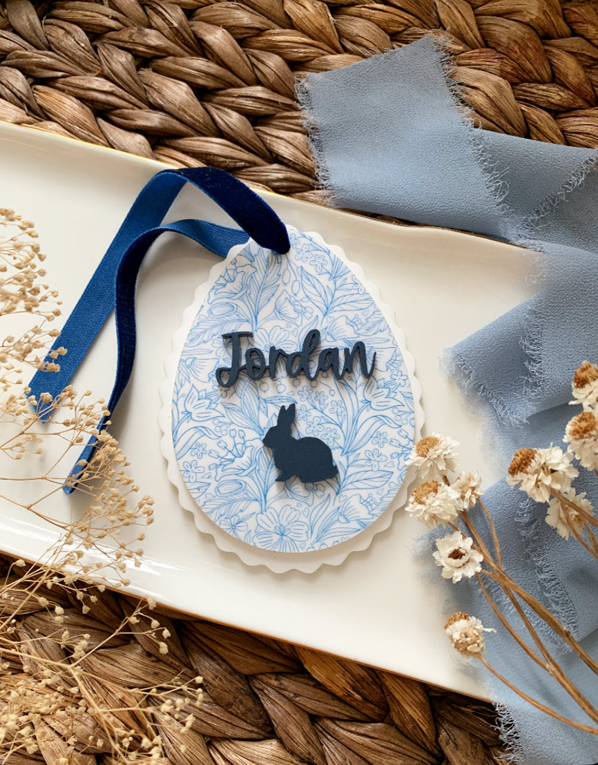 Patterned Easter Egg Tag