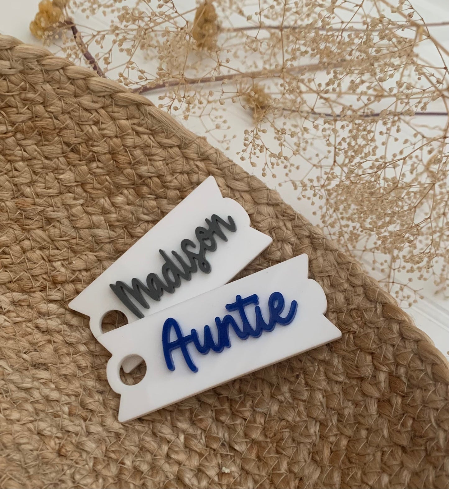 Double Layered Heart Stanley Cup toppers/name plates