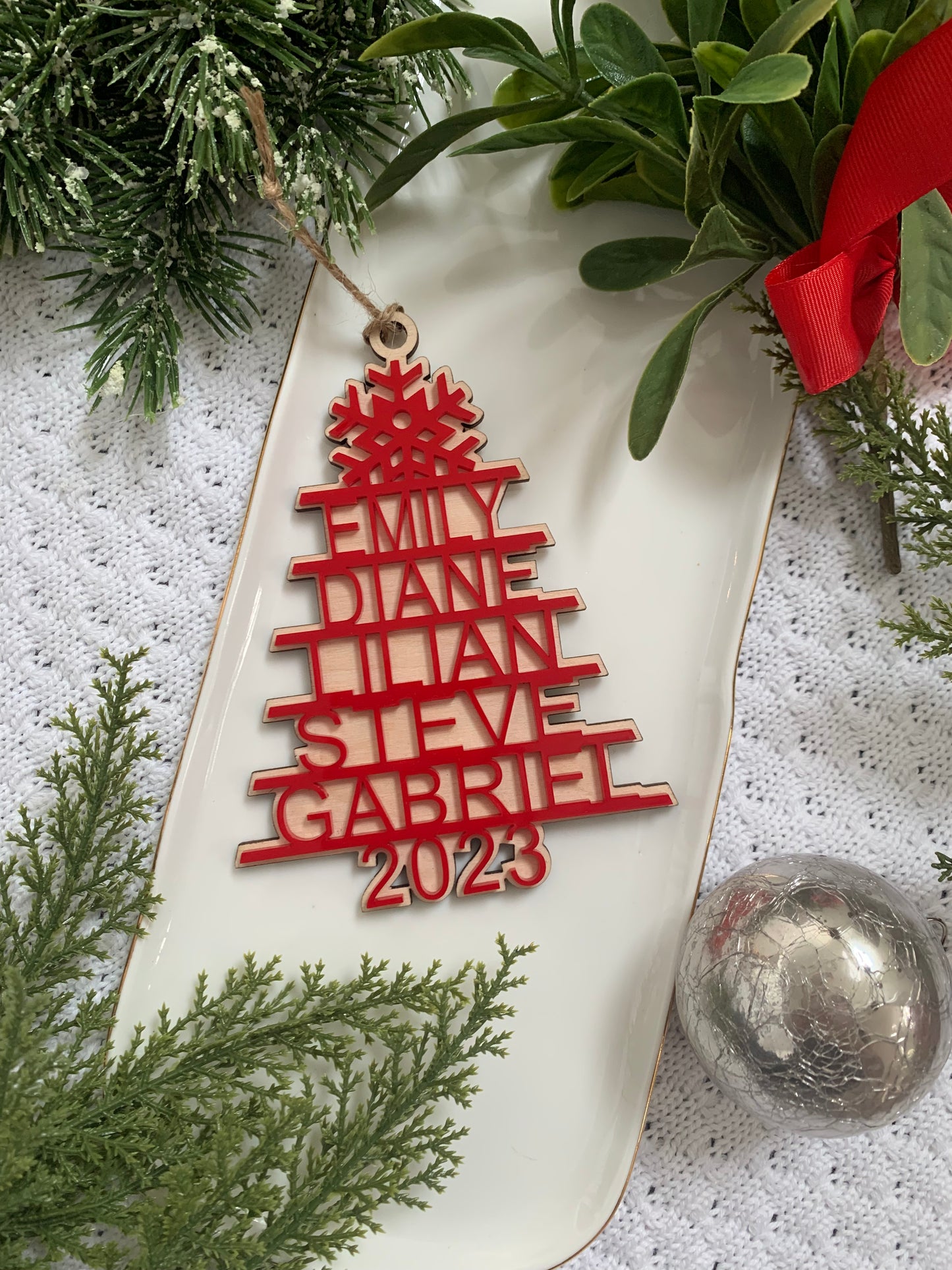 Christmas Tree Name Ornament