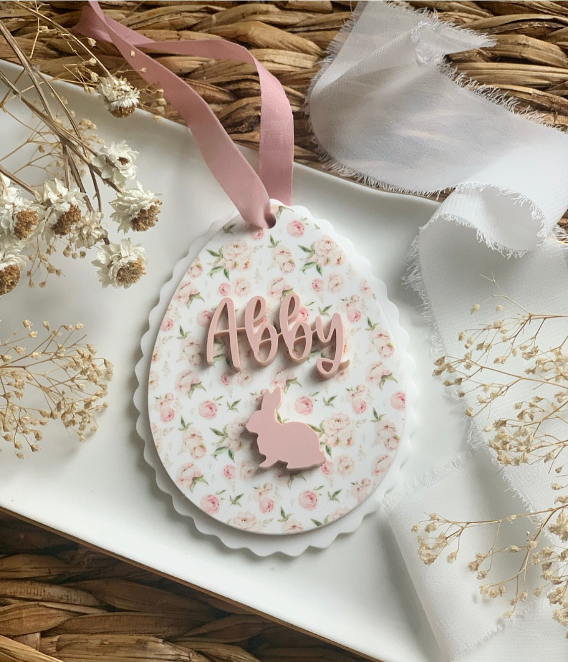 Patterned Easter Egg Tag