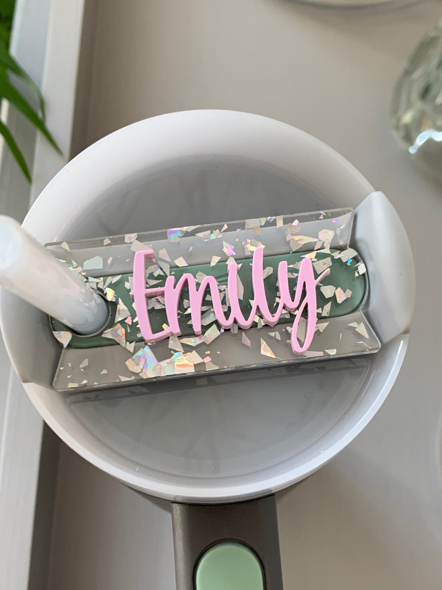 Double Layered Heart Stanley Cup toppers/name plates
