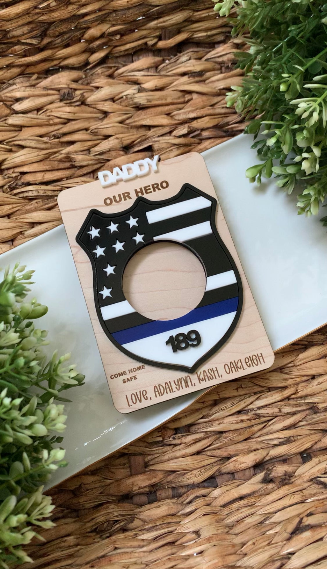 Father’s Day Firefighter/ Police Officer Photo Frame