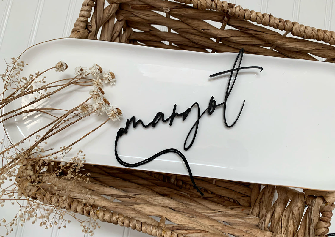 Acrylic stocking name tags