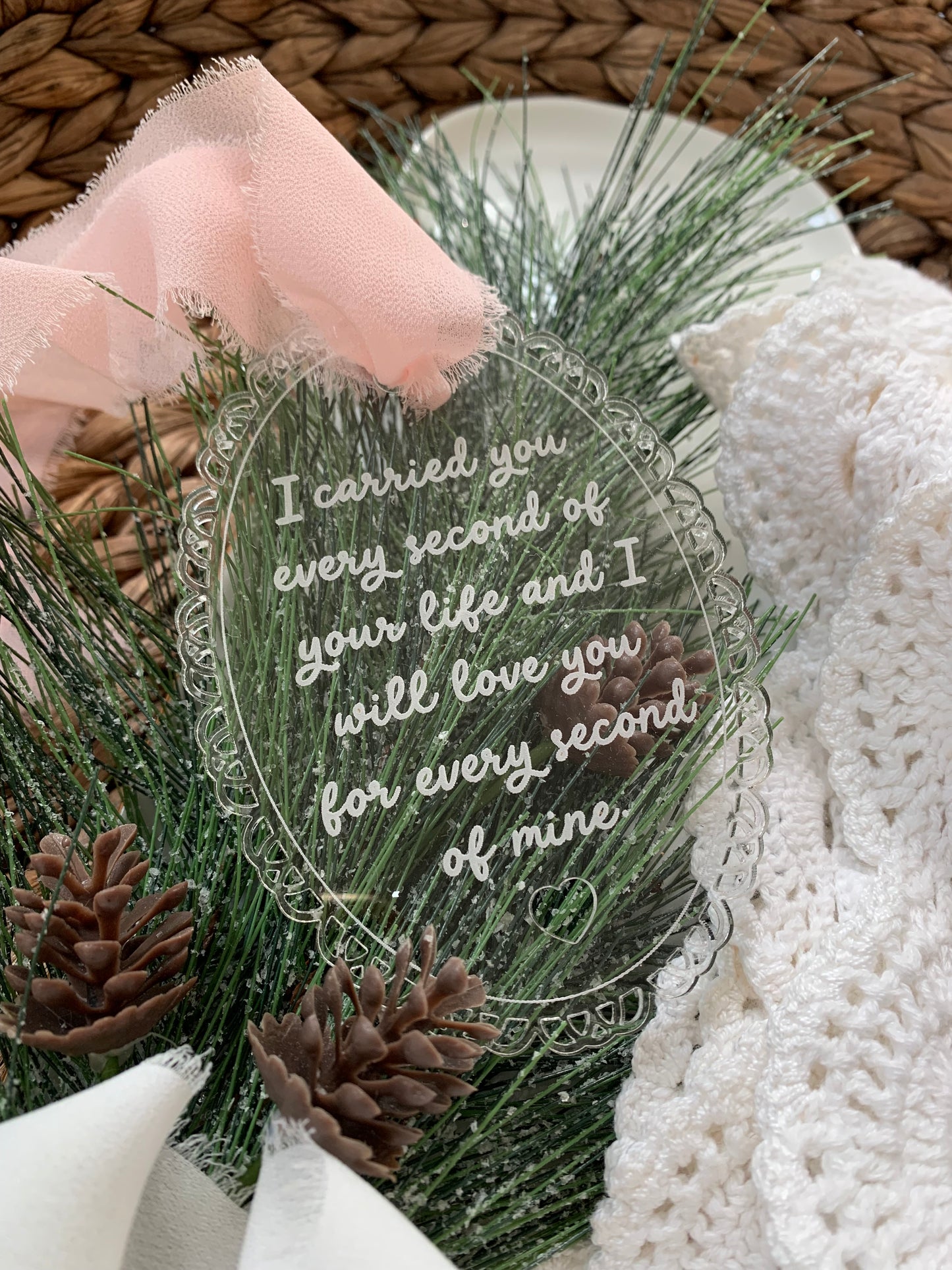 Pregnancy loss Christmas ornament, child loss keepsake