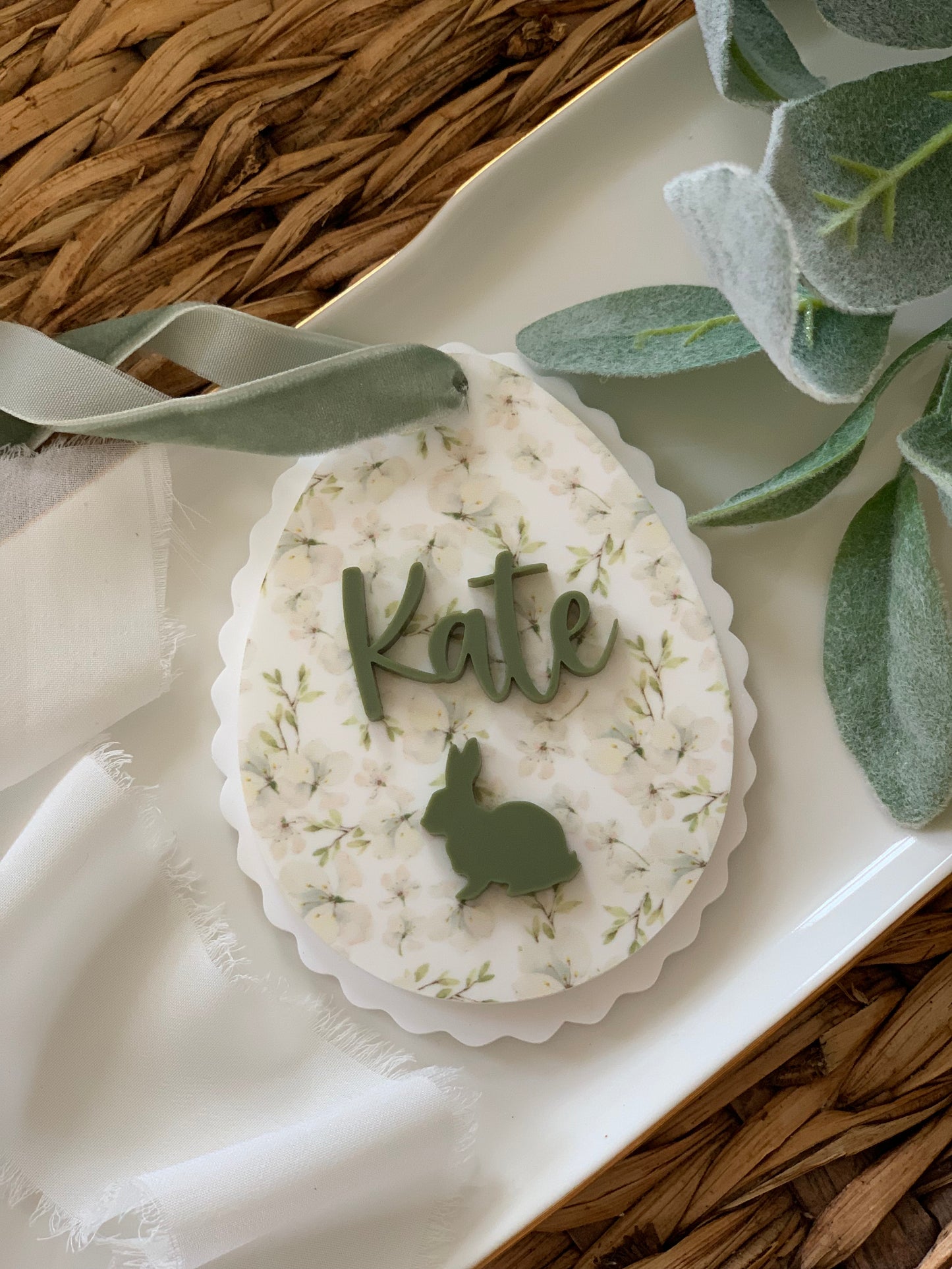Patterned Easter Egg Tag