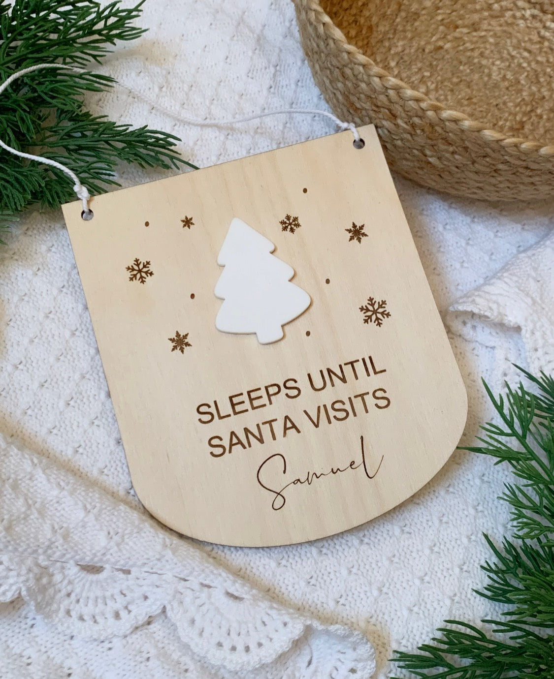 Santa Countdown, Christmas Countdown Door Hanger