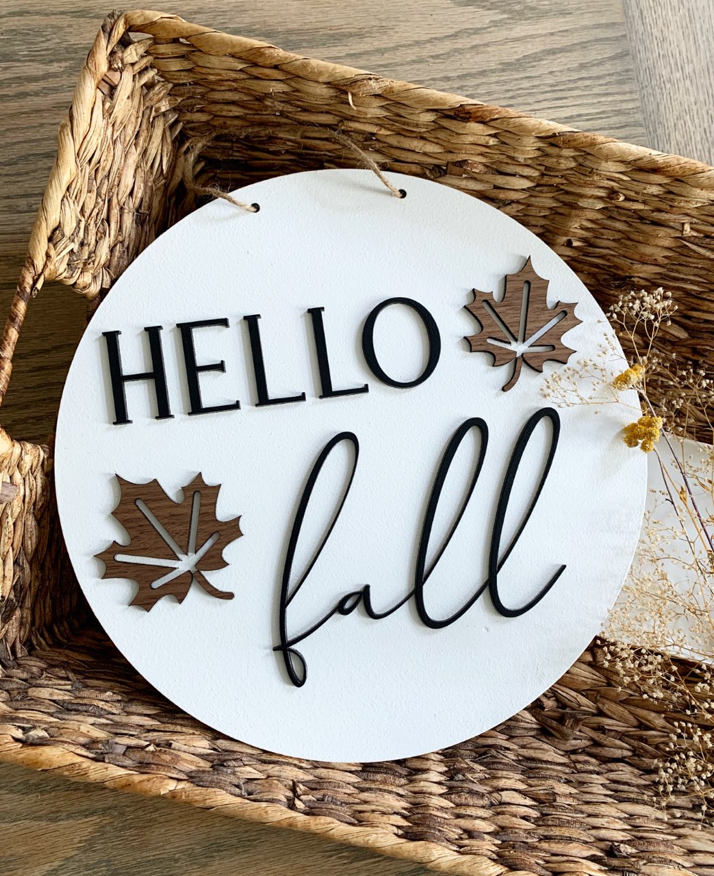Hello Fall Door Sign (12 or 18 inches)