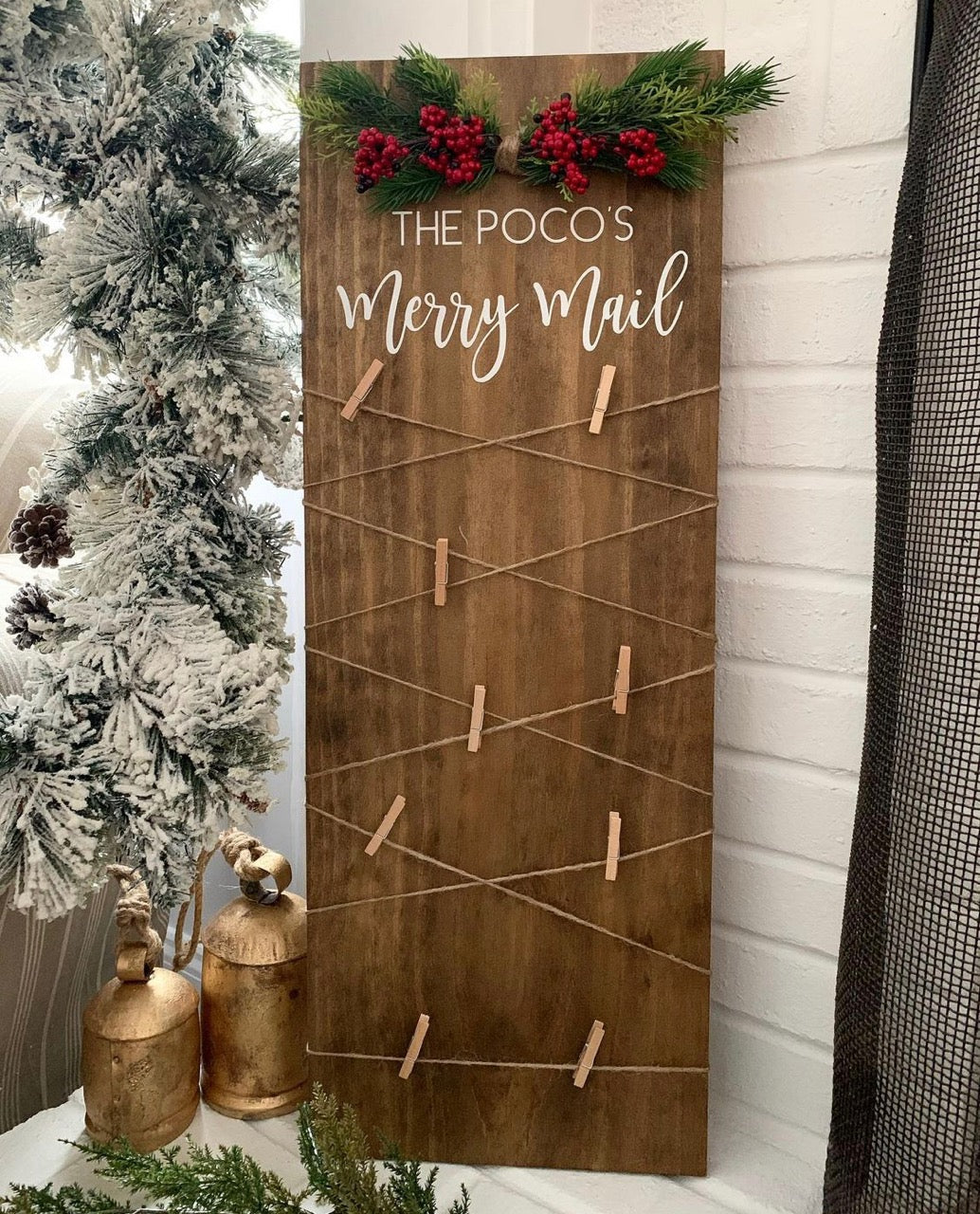 Holiday Card Holder, Merry Mail
