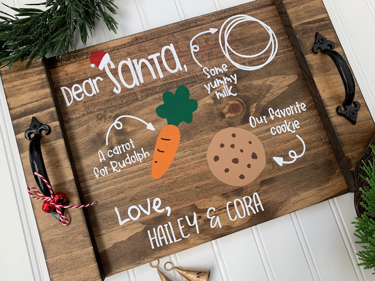 Santa Tray, Christmas cookies and milk tray