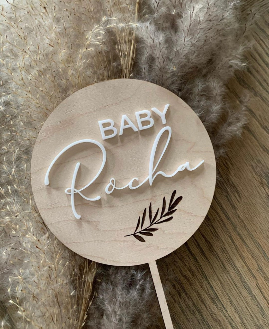 Personalized Baby Shower Cake Topper