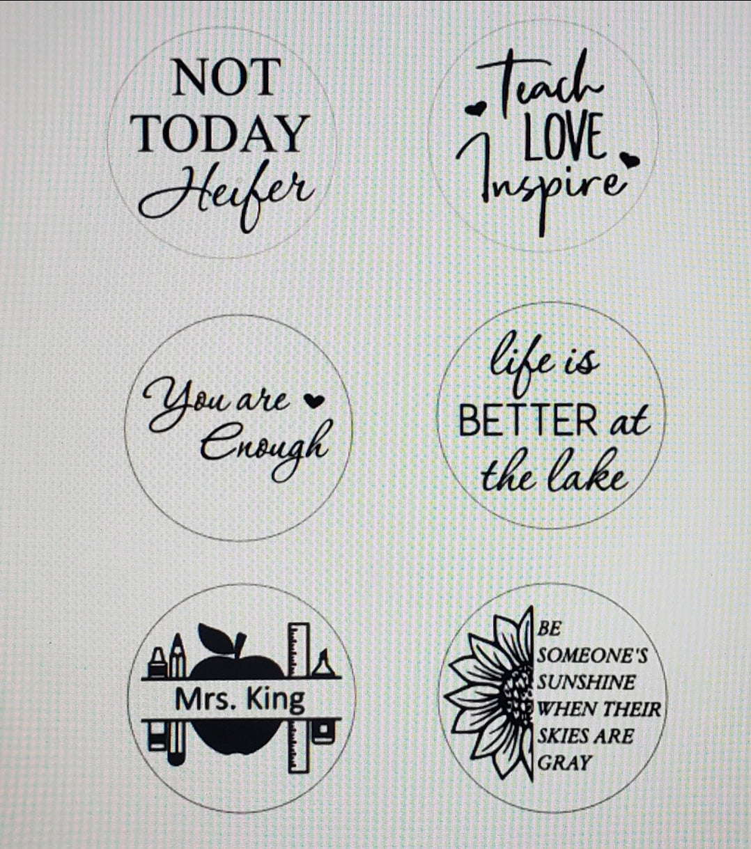 Set - Black Wallet w/Hot pink hearted silicone beaded wristlet with personalized wood disc