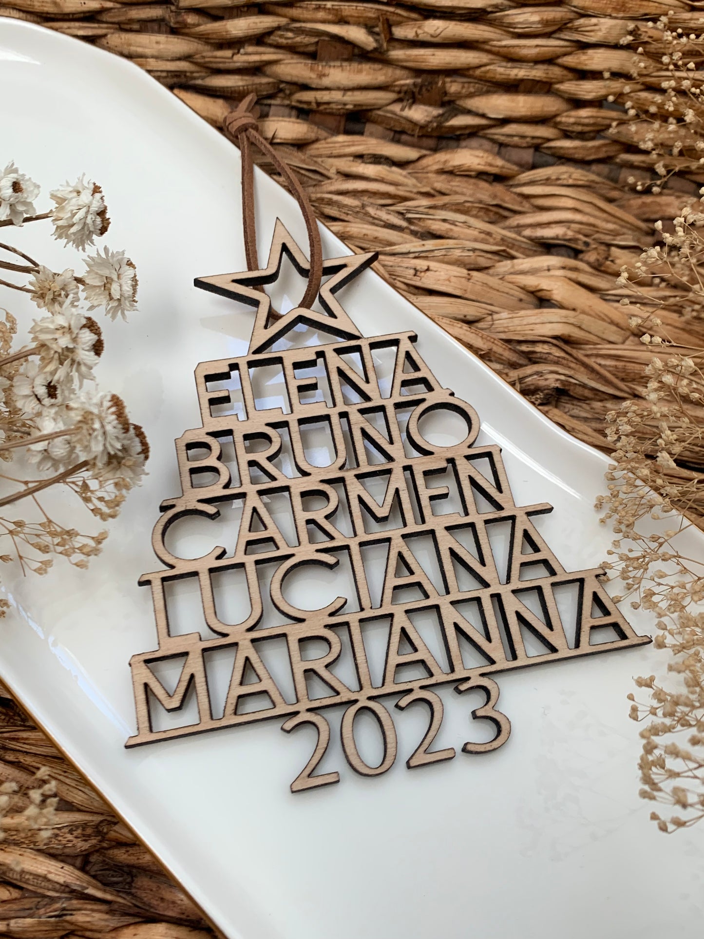 Christmas Tree Name Ornament