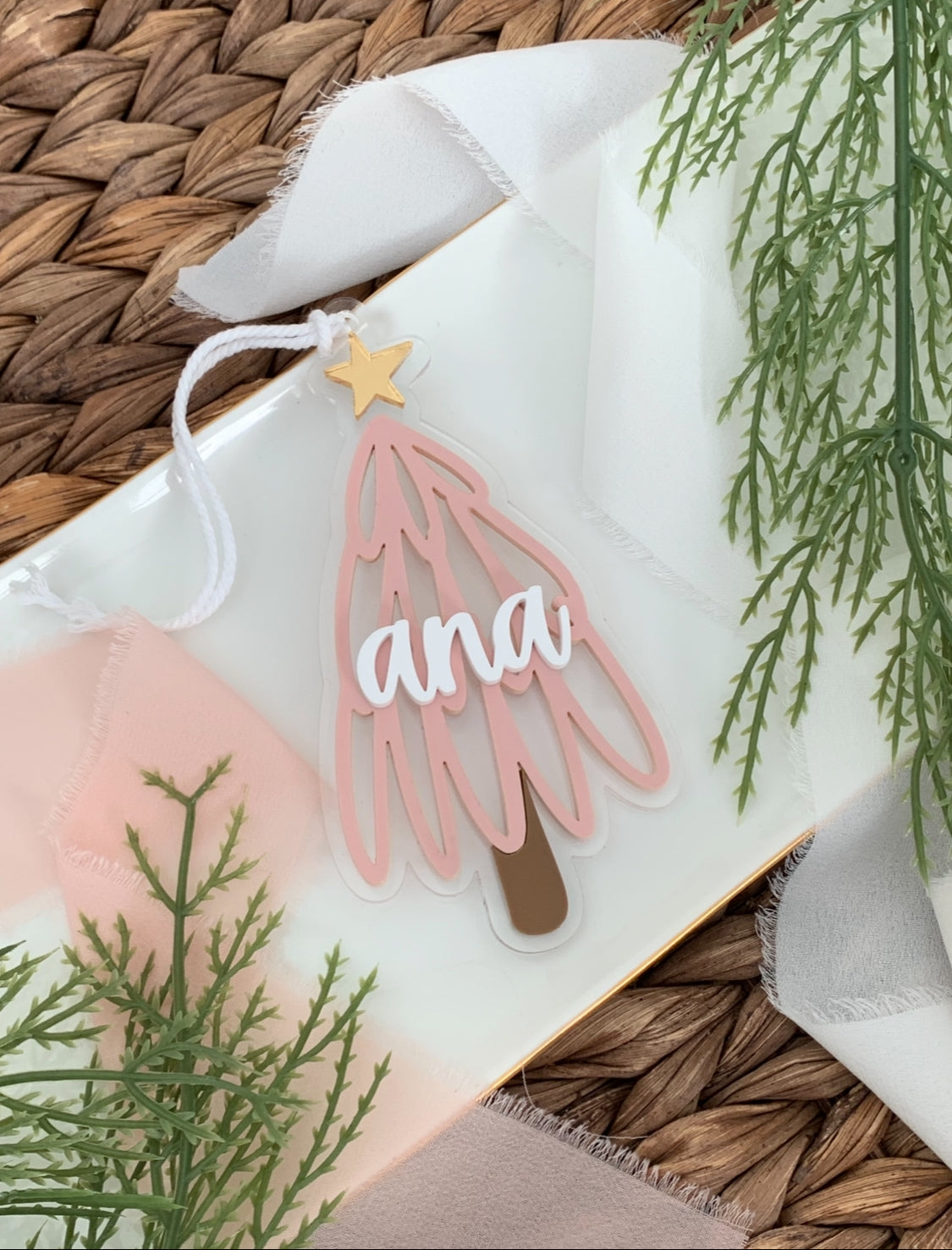 Christmas Tree Ornament, personalized