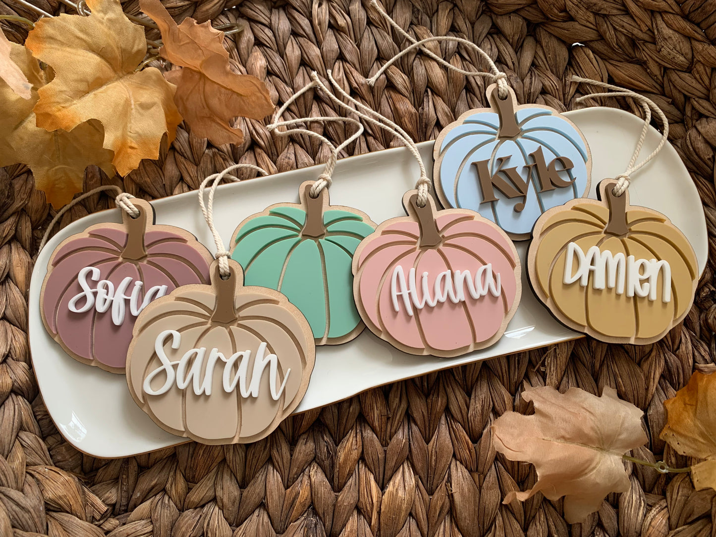 Personalized Halloween Pumpkin Tags, Boo Basket