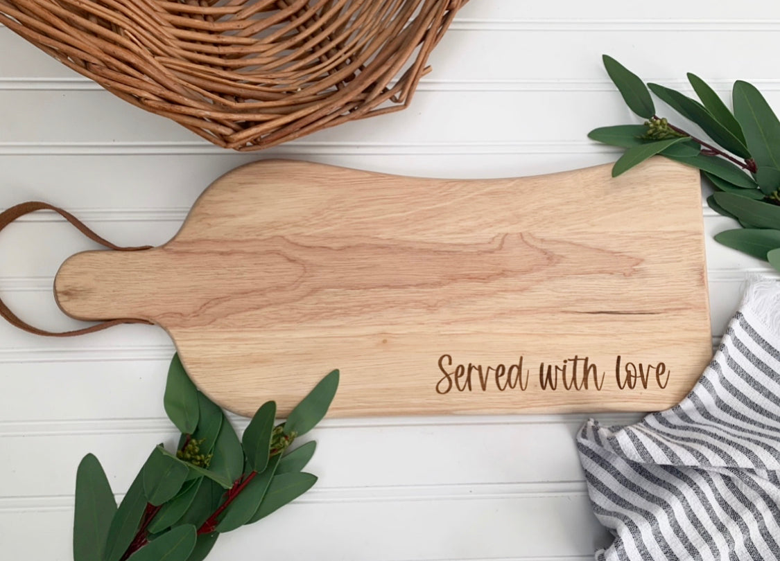 Personalized wooden serving board
