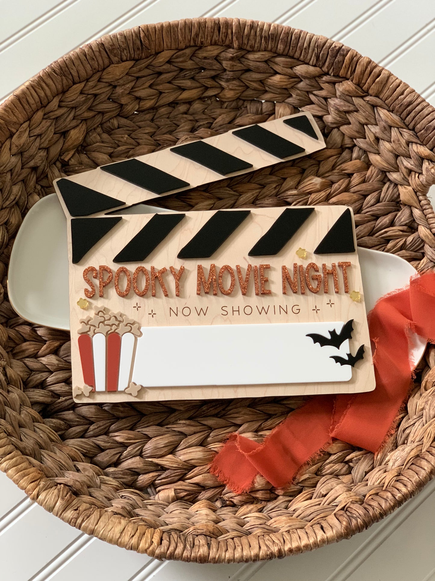 Spooky movie night dry erase board