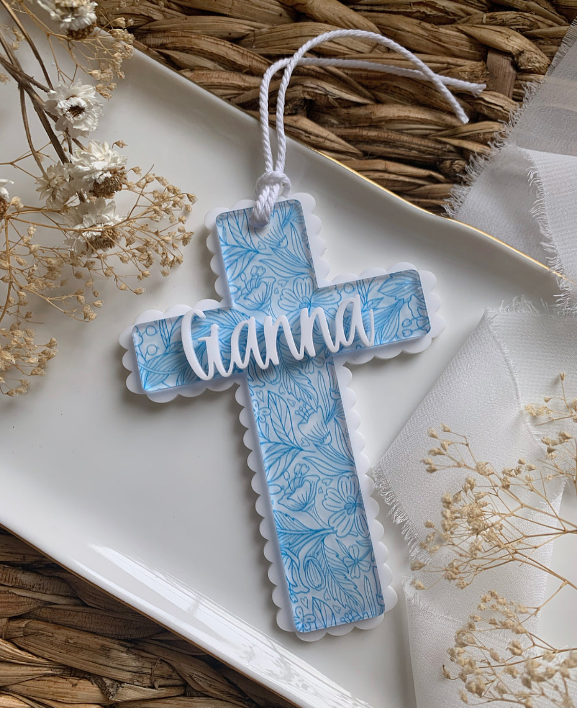 Easter Basket Cross Tag