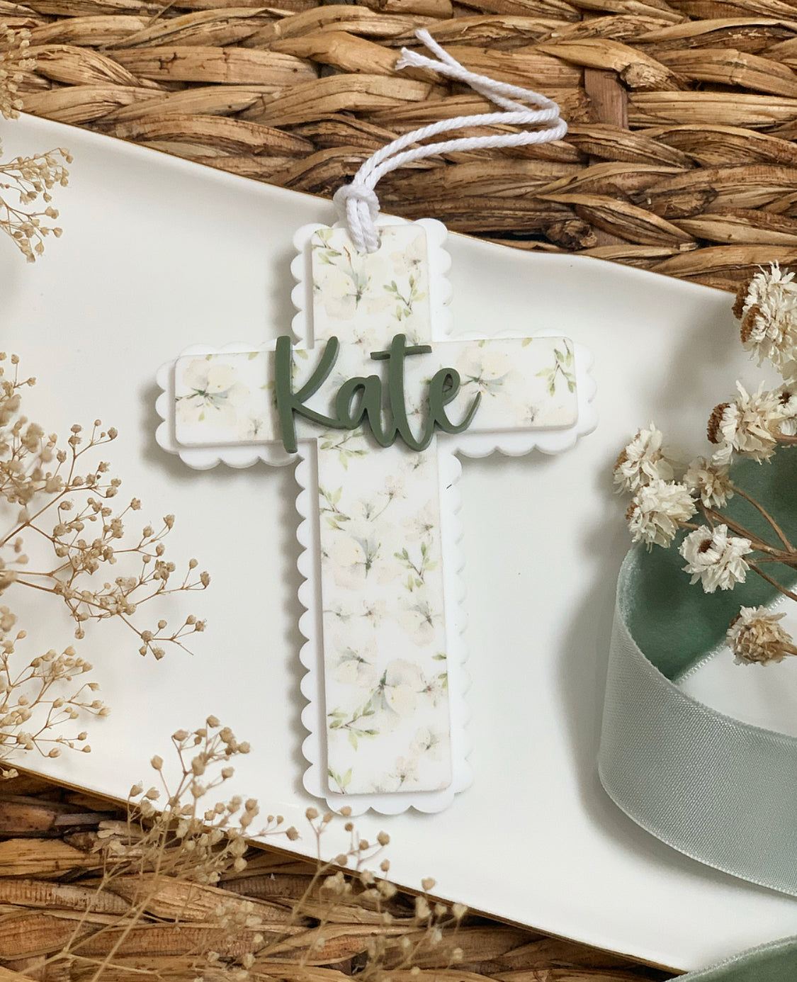 Easter Basket Cross Tag