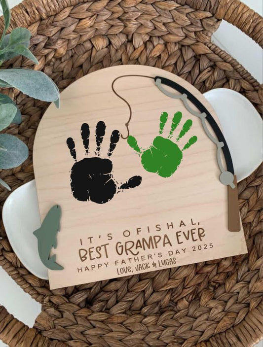 Father’s Day Fishing Hand Print Sign
