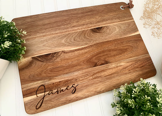 Large acacia wood cutting board