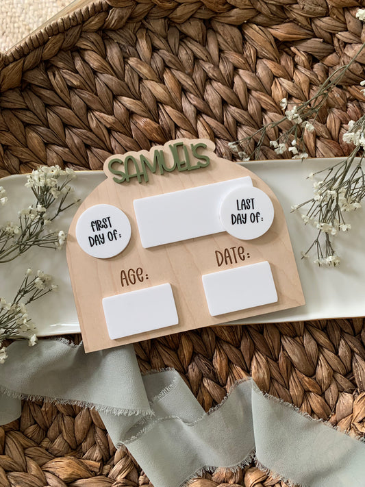 Mini First Day of School Sign