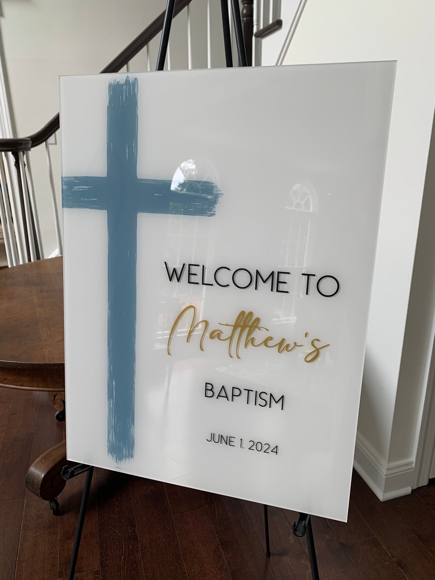 Baptism Welcome Sign, Communion, Christening Acrylic Sign