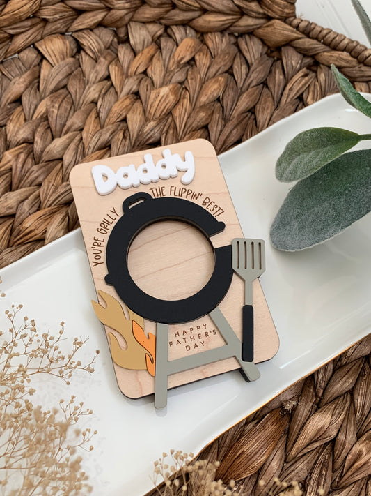 Father’s Day Grill Photo Frame magnet
