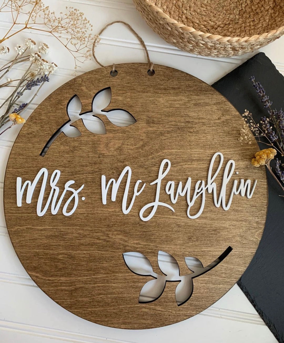 Teacher Sign (12 inch round) – MaSe deSigns