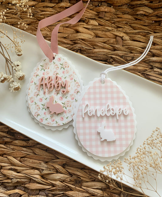 Scalloped Patterned Easter Egg Tag