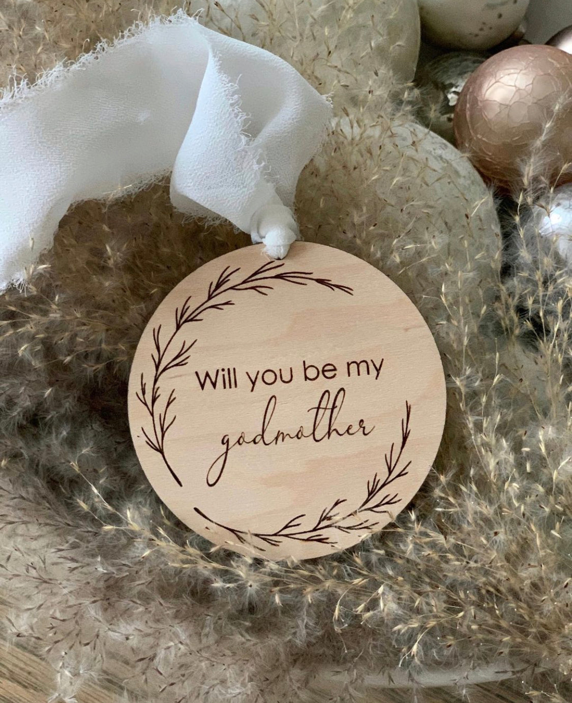 Will You Be My Godmother Ornament