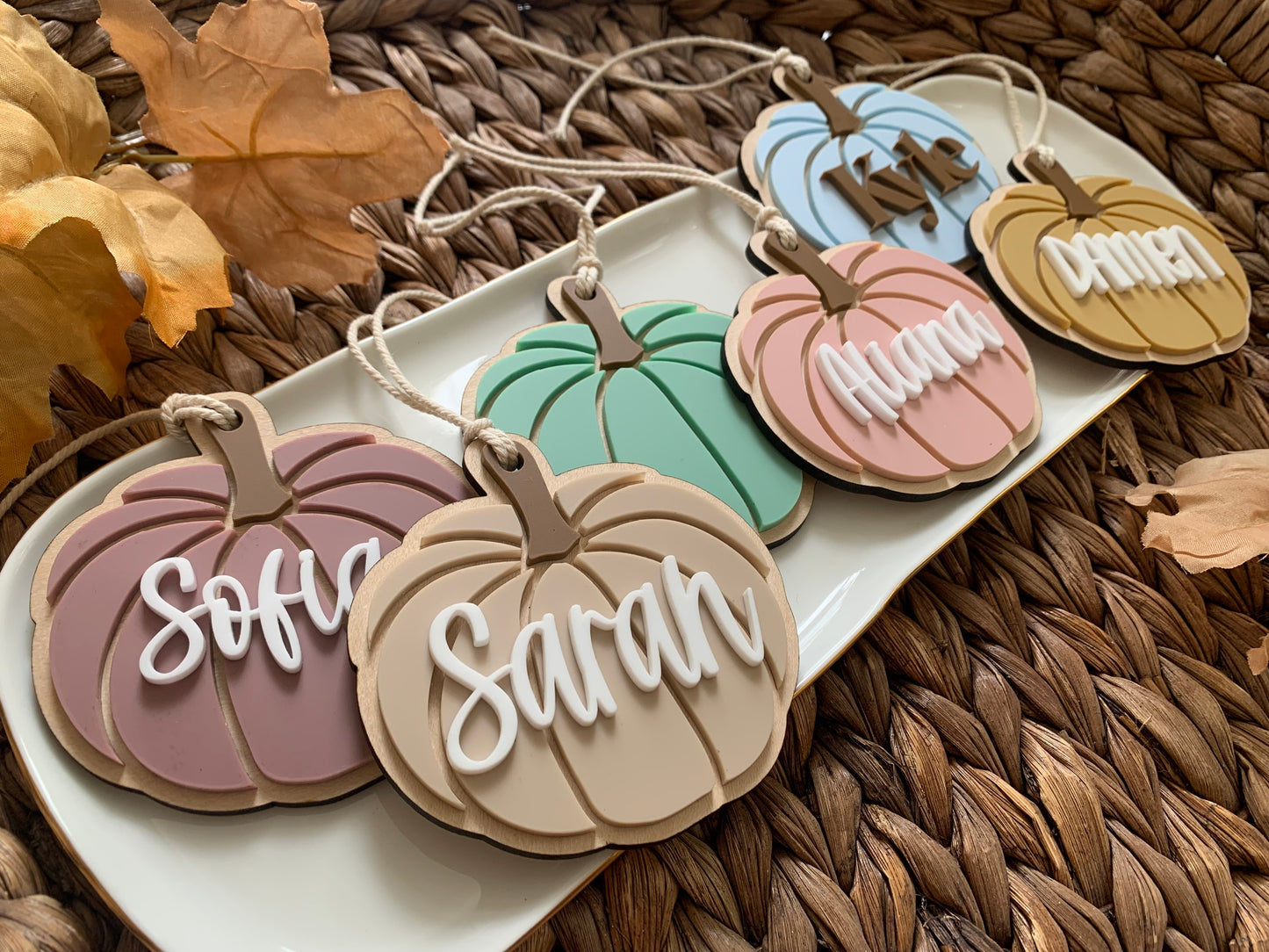 Personalized Halloween Pumpkin Tags, Boo Basket