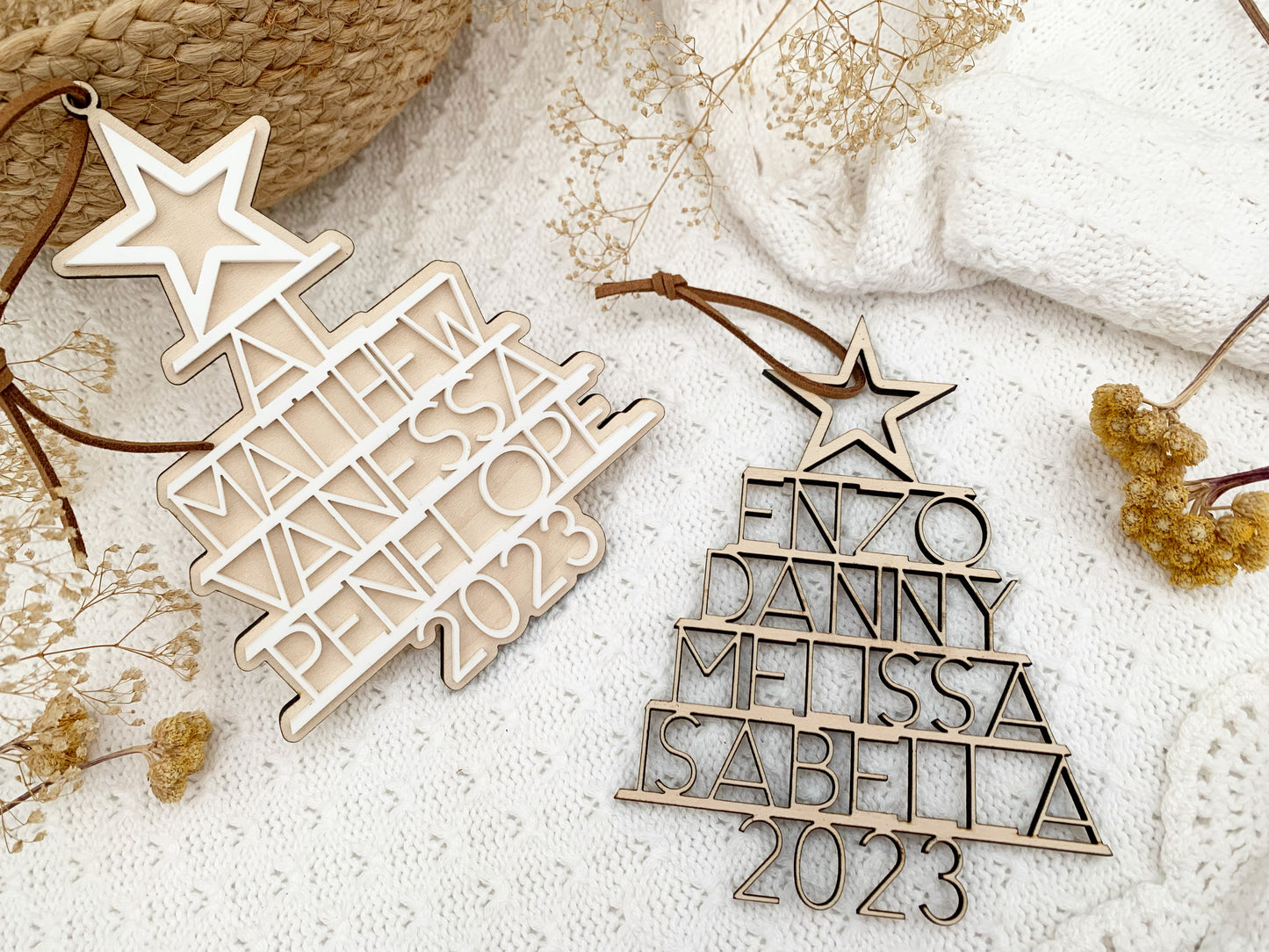 Christmas Tree Name Ornament