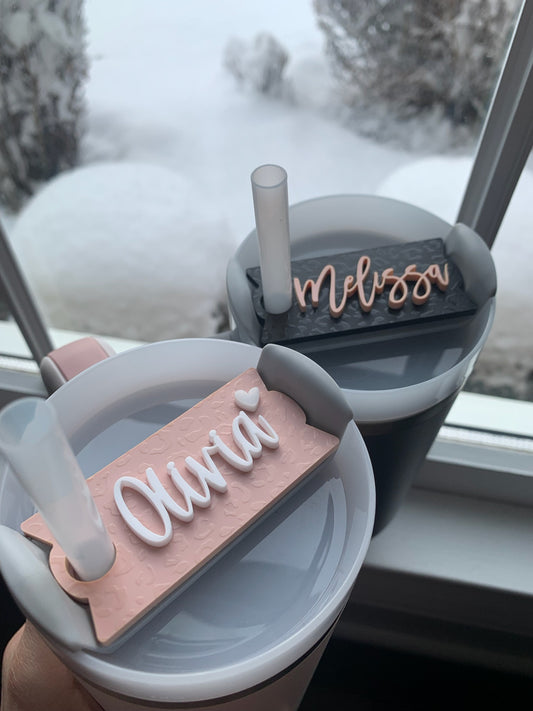 Leopard Print Stanley Cup toppers/name plates