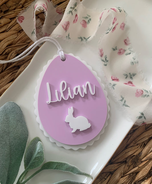 Scalloped Easter Egg Tag
