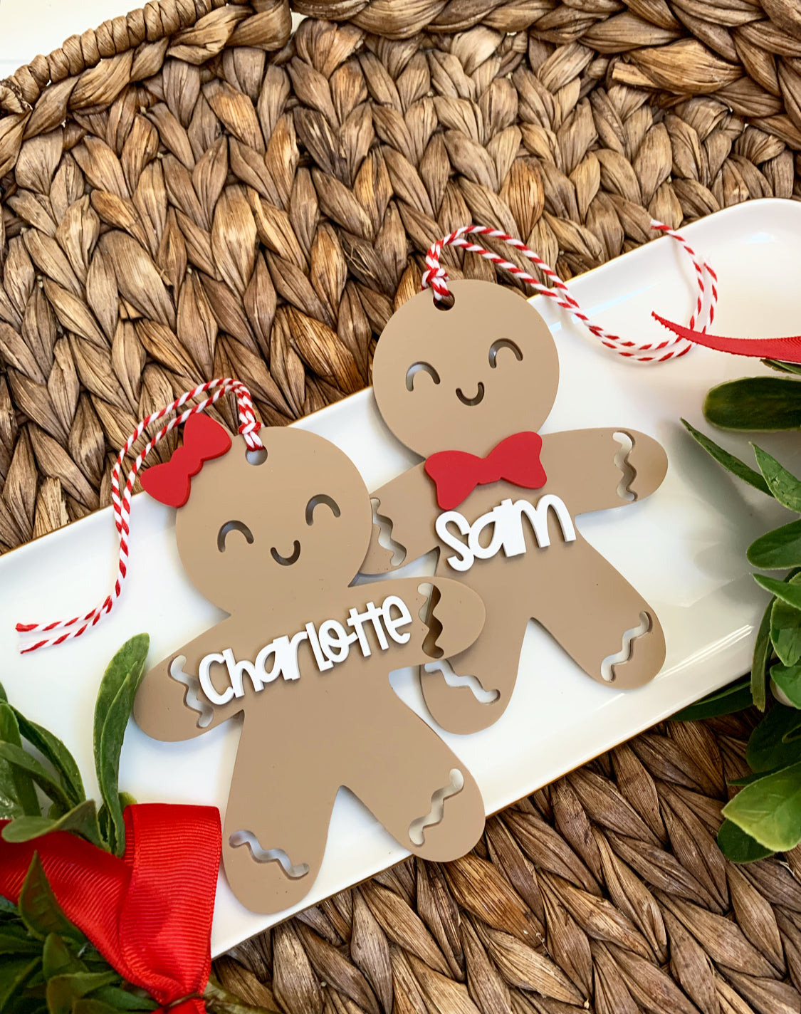 Gingerbread man/woman Christmas ornaments