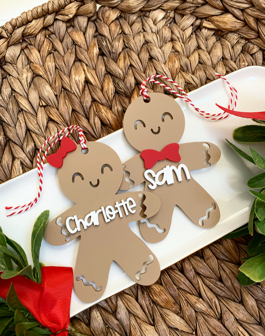 Gingerbread man/woman Christmas ornaments