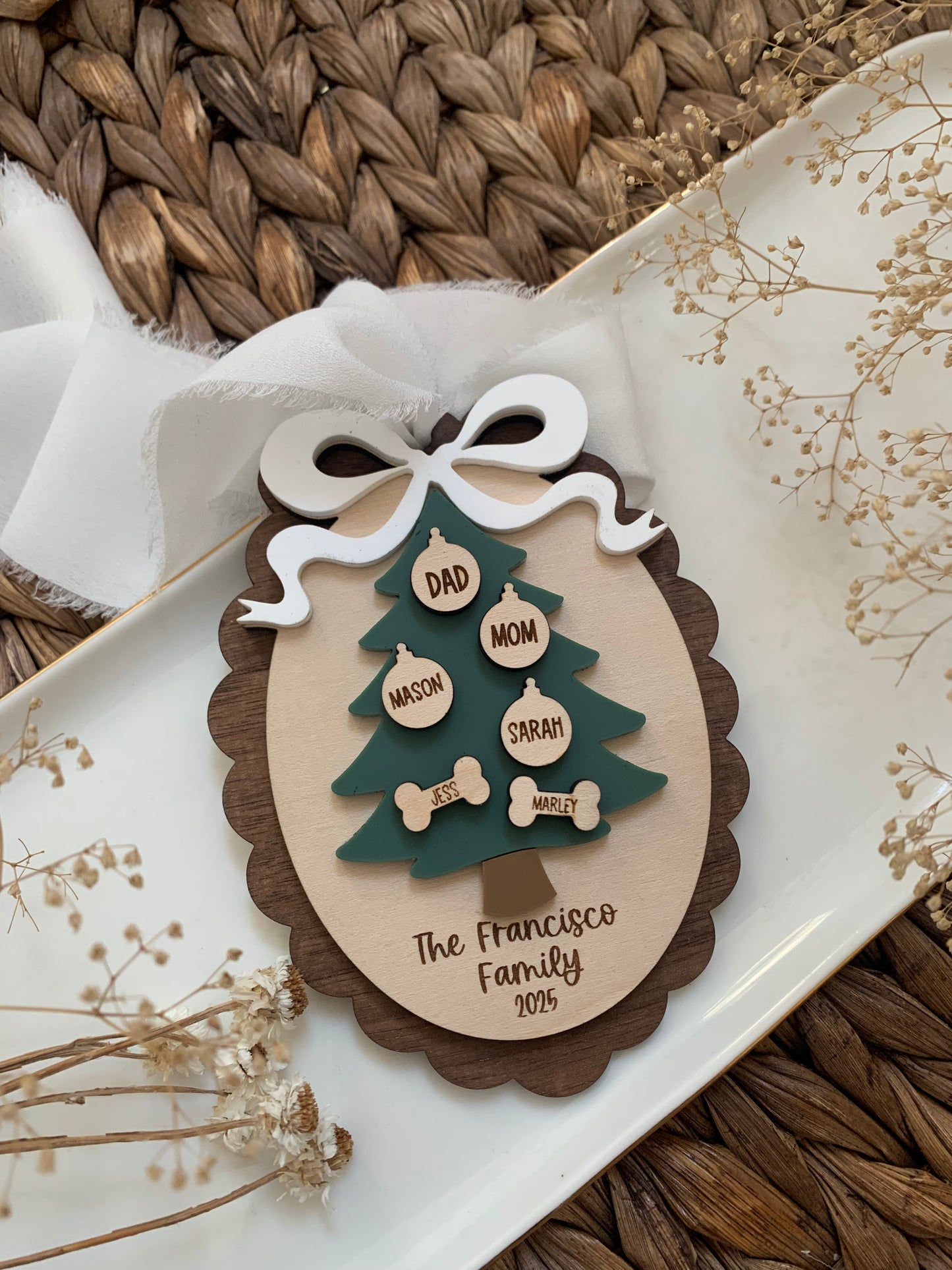 Personalized Family Tree Ornament