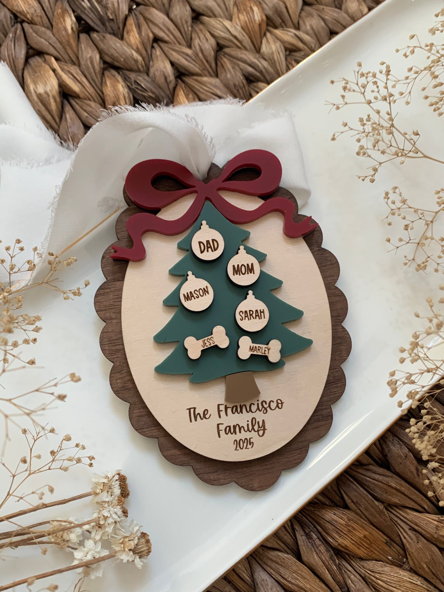 Personalized Family Tree Ornament