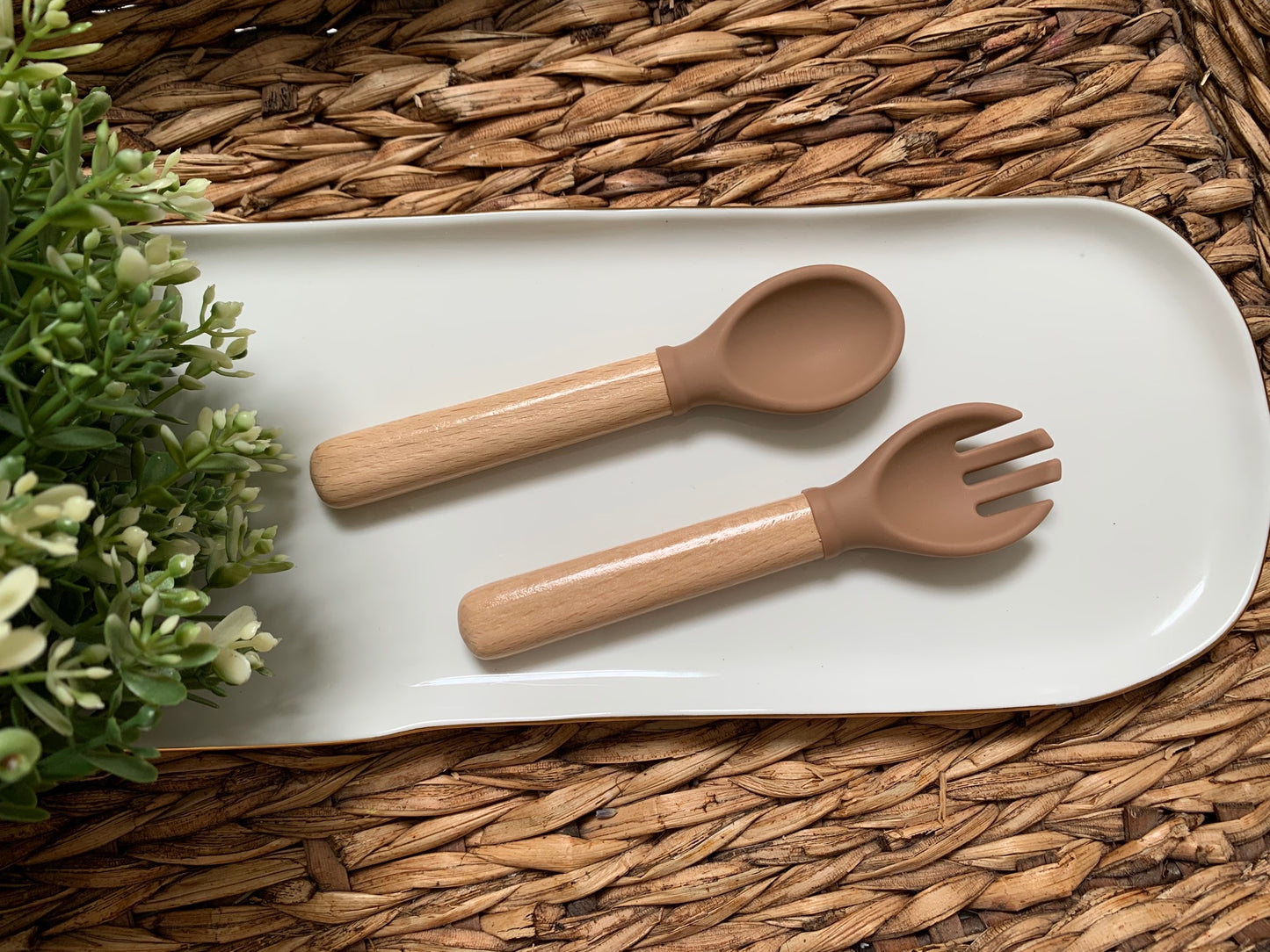Personalized Silicone Baby Spoons and Forks